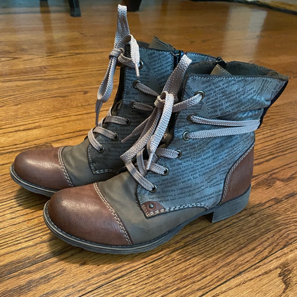 Rieker boots size 37 in excellent condition.  The inside is so soft.